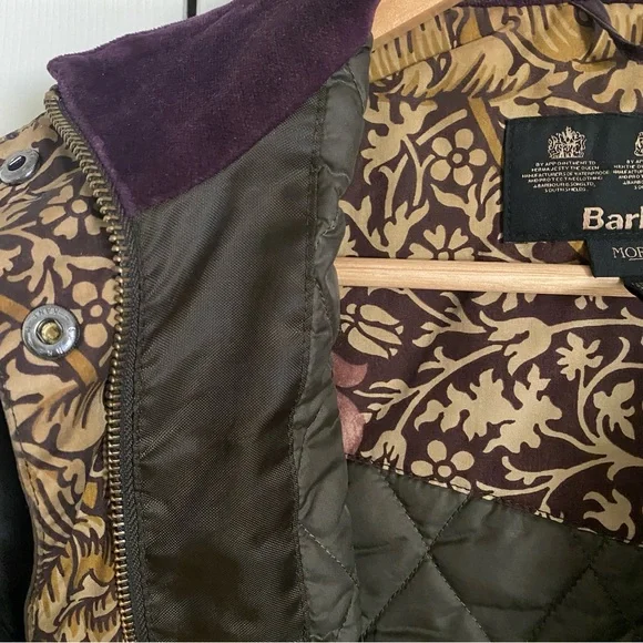 RARE Barbour Scholar Waxed Jacket Olive/Green Women’s size 6
